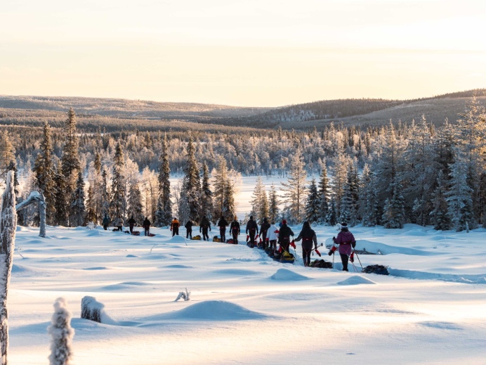 A group of people skiing on the snow

Description automatically generated with medium confidence